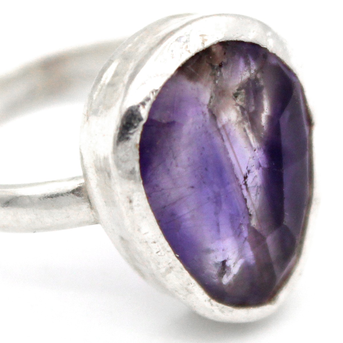 Purple Amethyst Ring| Pear Silver Ring 2