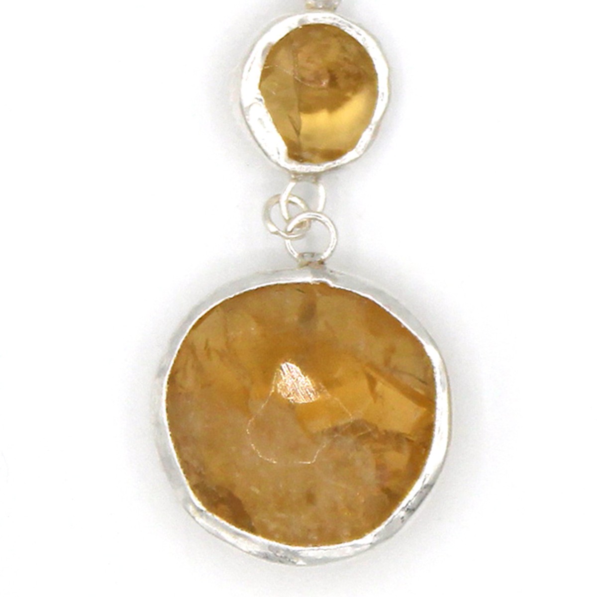 Yellow Citrine Dangle Earrings | Silver Hook Earrings 3