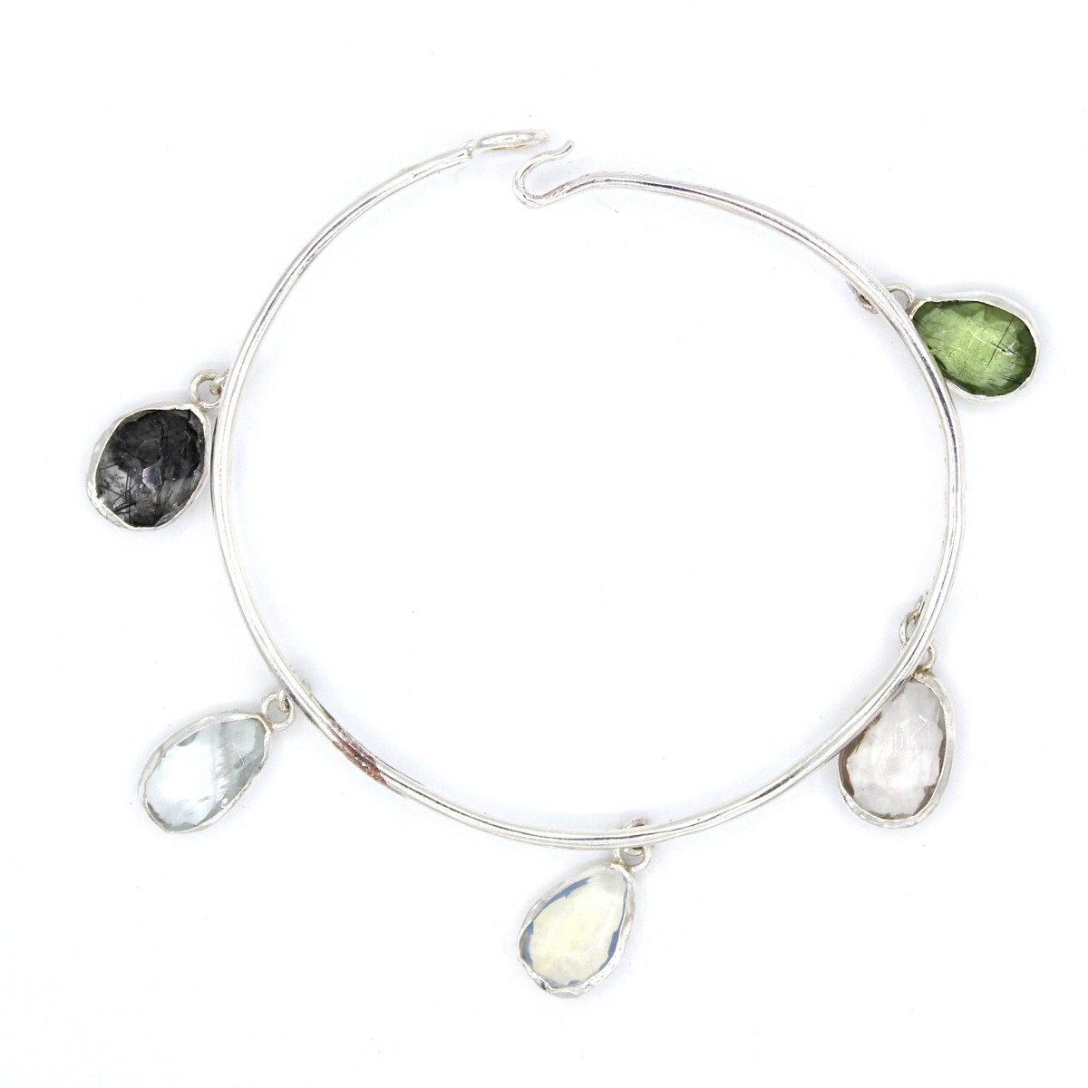 Multi-Stone Silver Bracelet | Birthstone Charm Bracelet 1