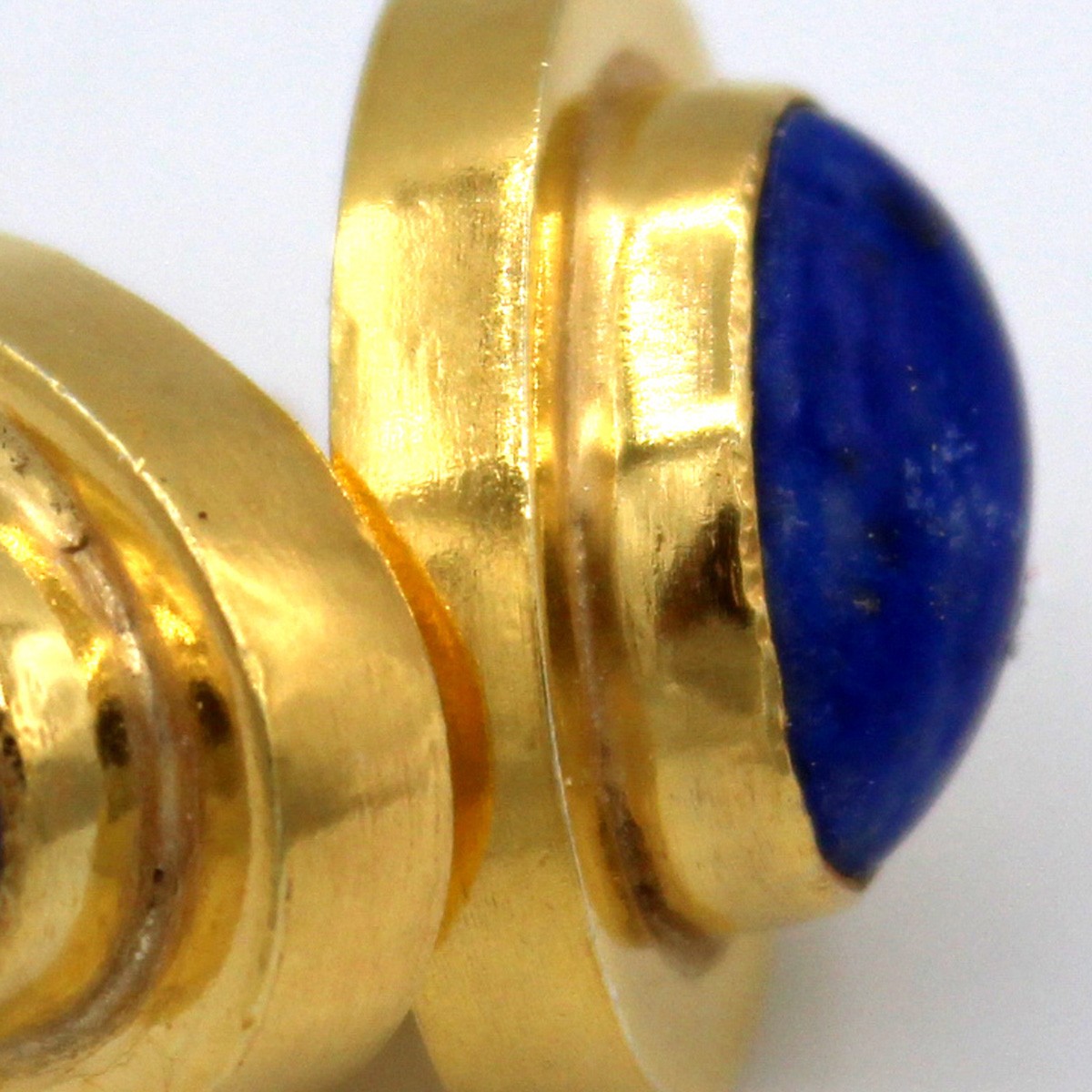 Lapis Lazuli Stud Earrings | Gold Plated Studs 2