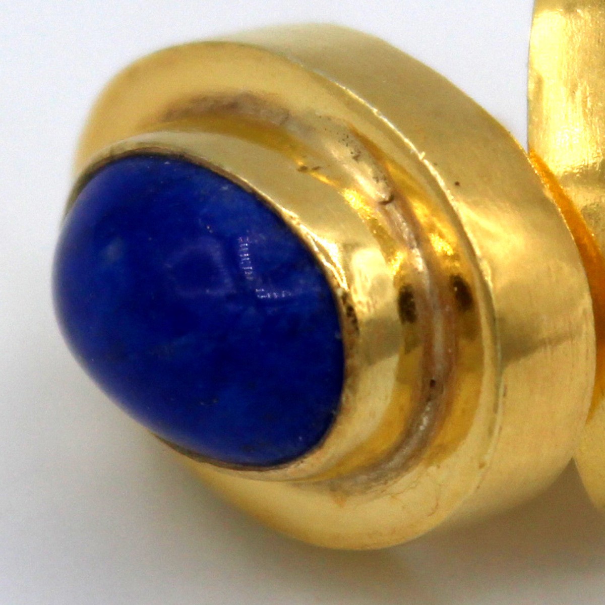 Lapis Lazuli Stud Earrings | Gold Plated Studs 3