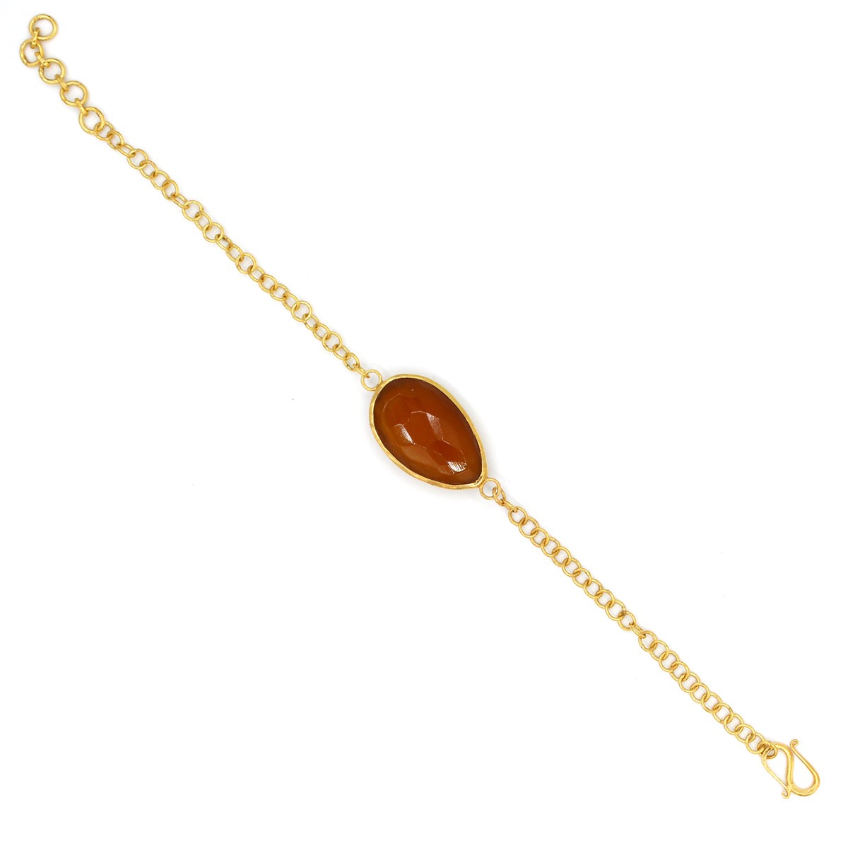 Single Tourmaline Stone Bracelet | Silver Chain Bracelet 1