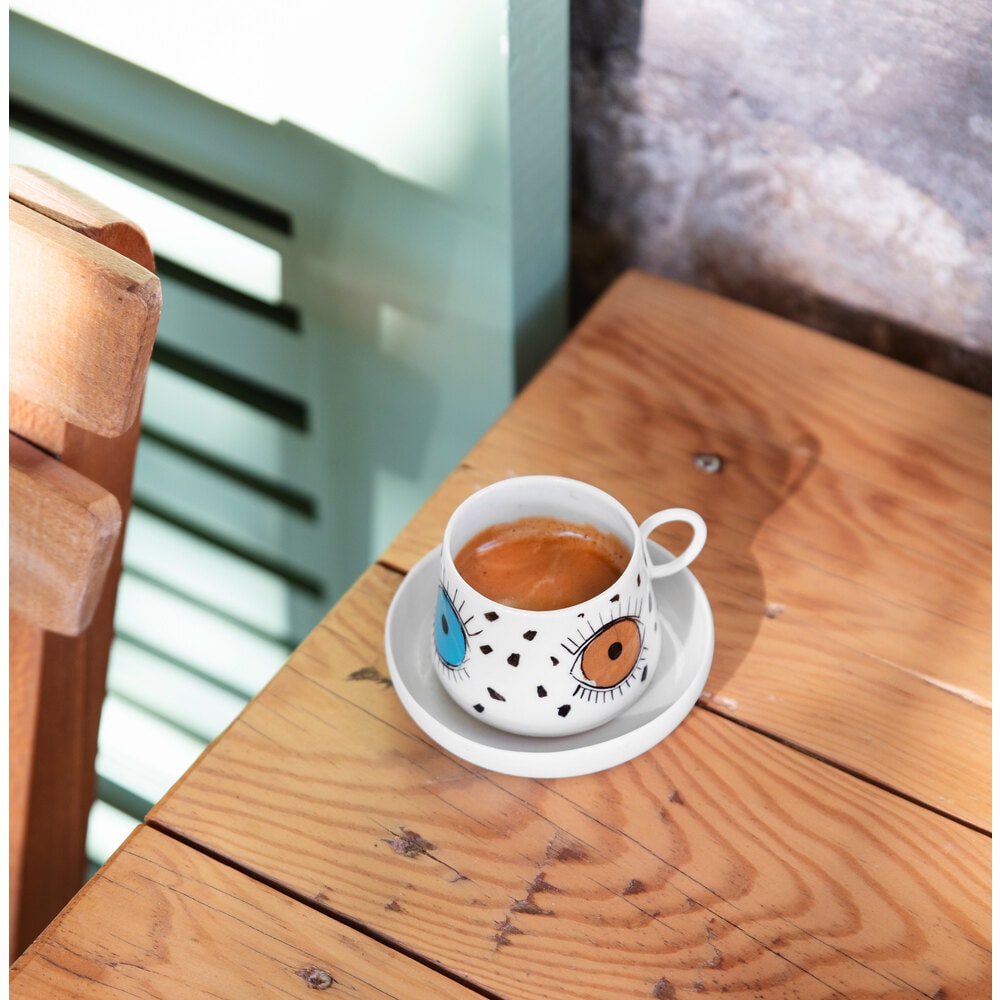 Three Eye, coffee cup and saucer  1