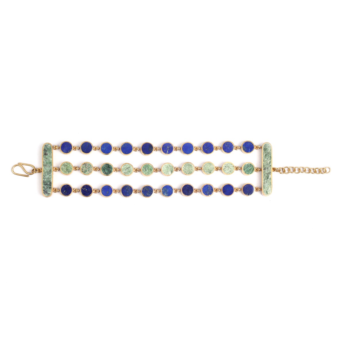 Multi-Stone Silver Bracelet | Multi-Layered Chain Bracelet 1