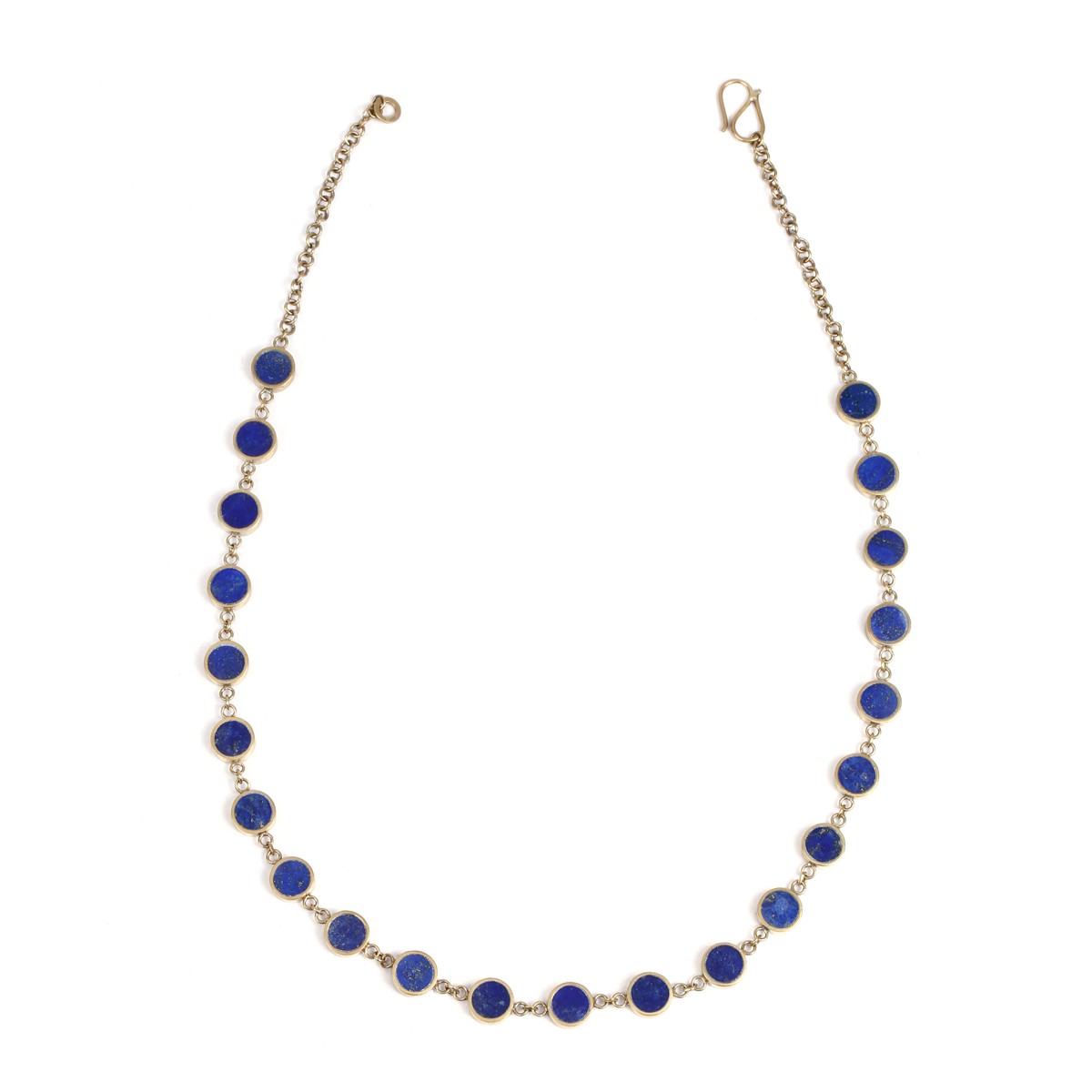 Lapis Lazuli Gold Plated Necklace | Silver Charm Choker Necklace 1