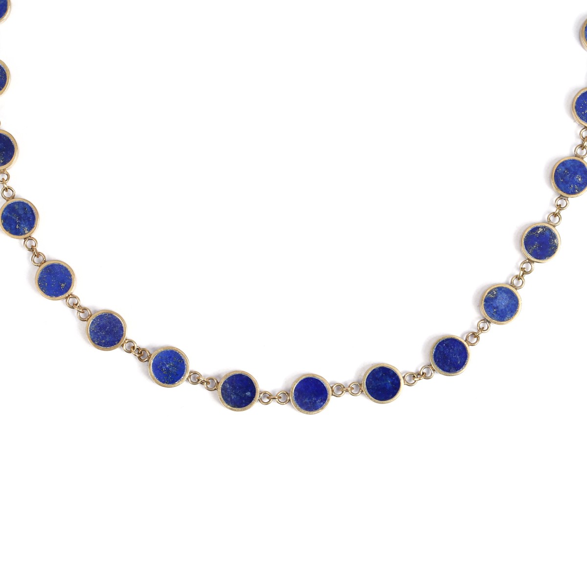Lapis Lazuli Gold Plated Necklace | Silver Charm Choker Necklace 2