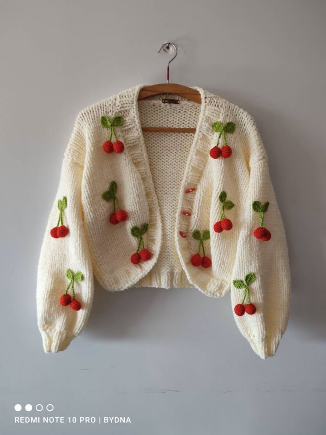 Oversize cotton Cherry cardigan 1