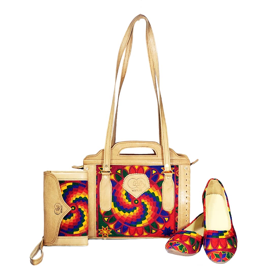 Handmade Leather Matching Bag, Purse, & Shoes | Cream Satchel Bag, Envelope Purse, Flat Shoes 1