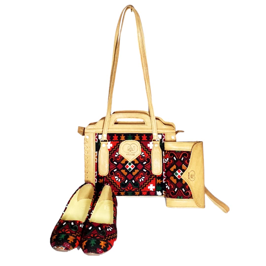 Handmade Leather Matching Bag, Purse & Shoes | Cream Satchel Bag, Clutch Purse, Flat Shoes 1