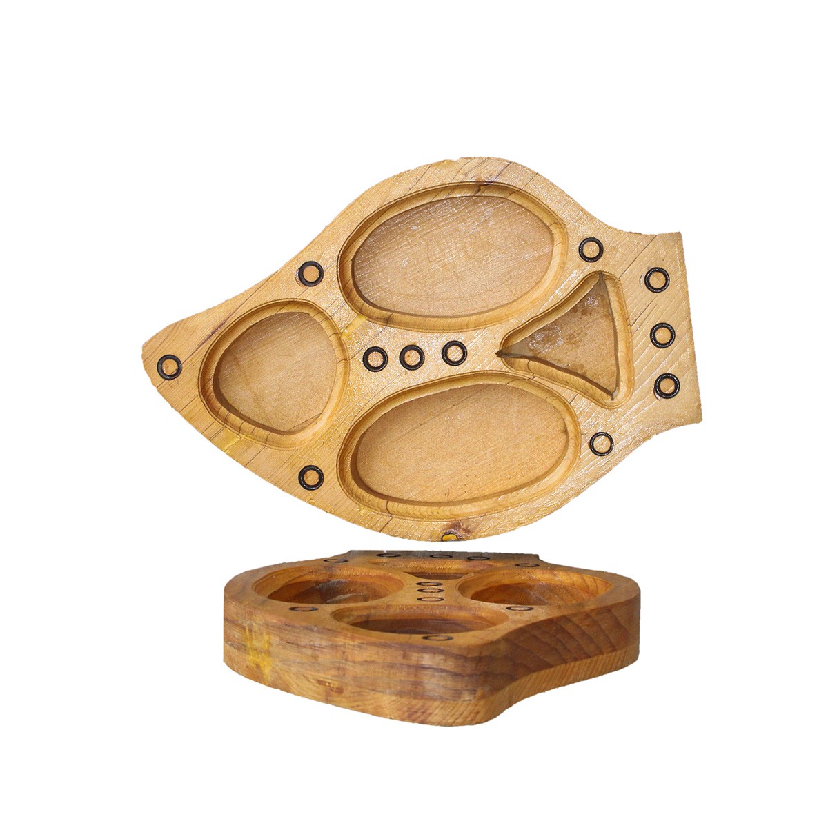 Kunar Dry Fruit Box | Wooden Triangular Candy Dish 1