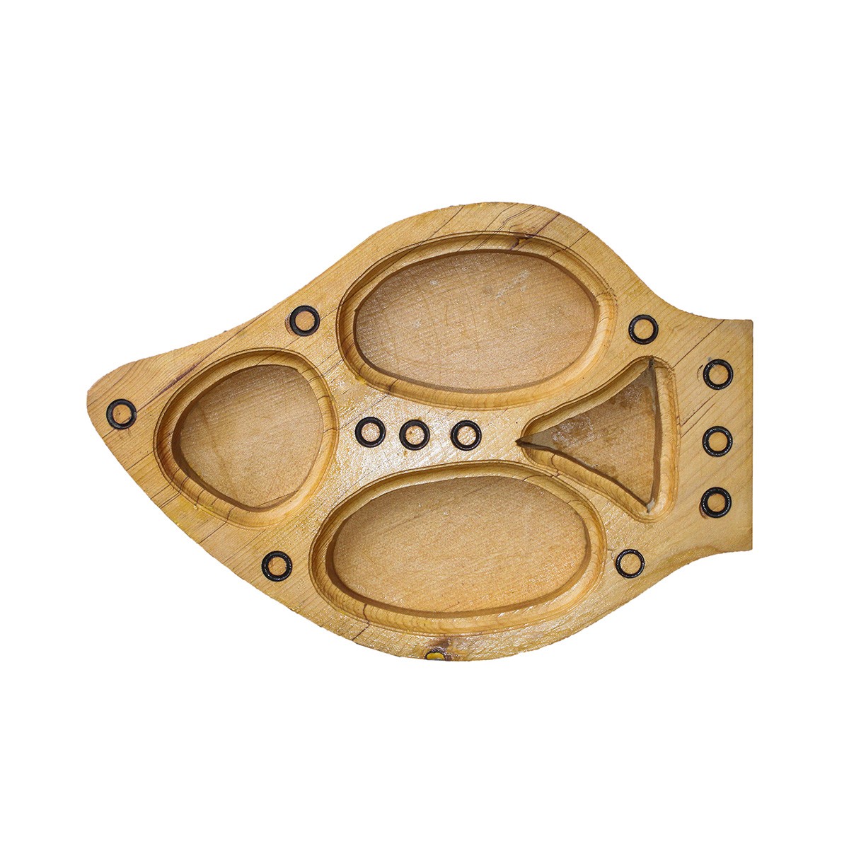 Kunar Dry Fruit Box | Wooden Triangular Candy Dish 2