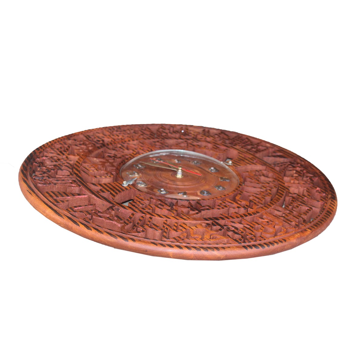 Shava Wooden Clock | Wall Clock with Islamic Engravings 2