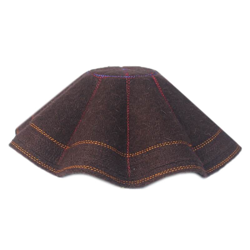 Chocolate Brown Kashmiri Pakol | Bunanza Design Afghan Cap 2