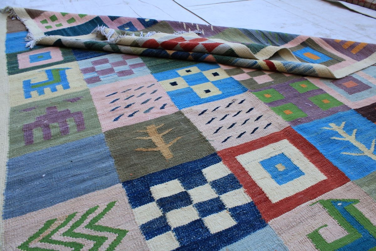 Stunning Animal print Hand knotted Chobrang kilim 4