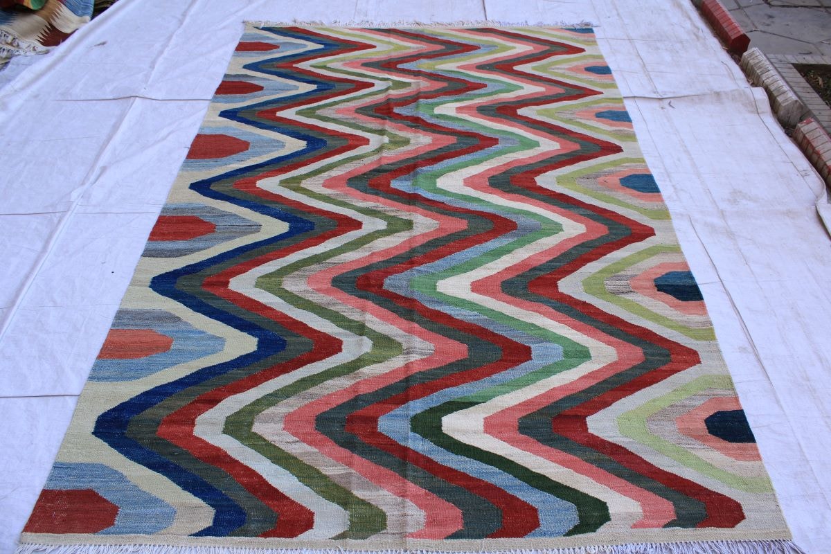 Stuuning Handmade Chobrang Kilim With Nice Colors 1