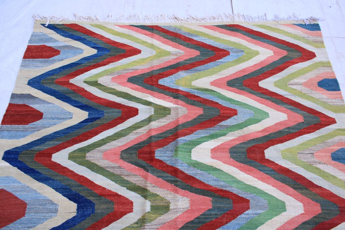 Stuuning Handmade Chobrang Kilim With Nice Colors 4