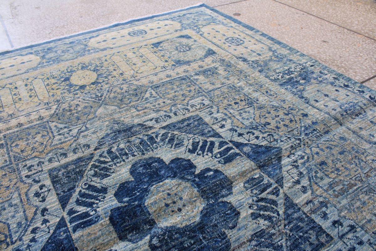 Antique Blue Mamlook Design Chobrang Carpet  2
