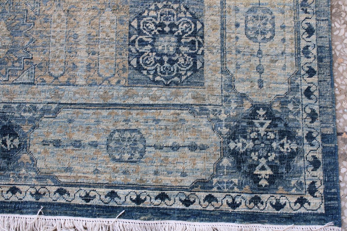 Antique Blue Mamlook Design Chobrang Carpet  3