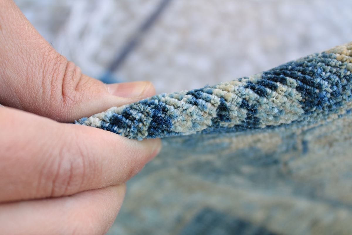Antique Blue Mamlook Design Chobrang Carpet  5