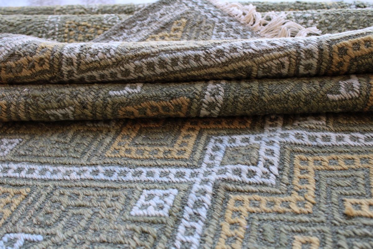Green Color Stunning Hand Knotted Somak  Kilim 4