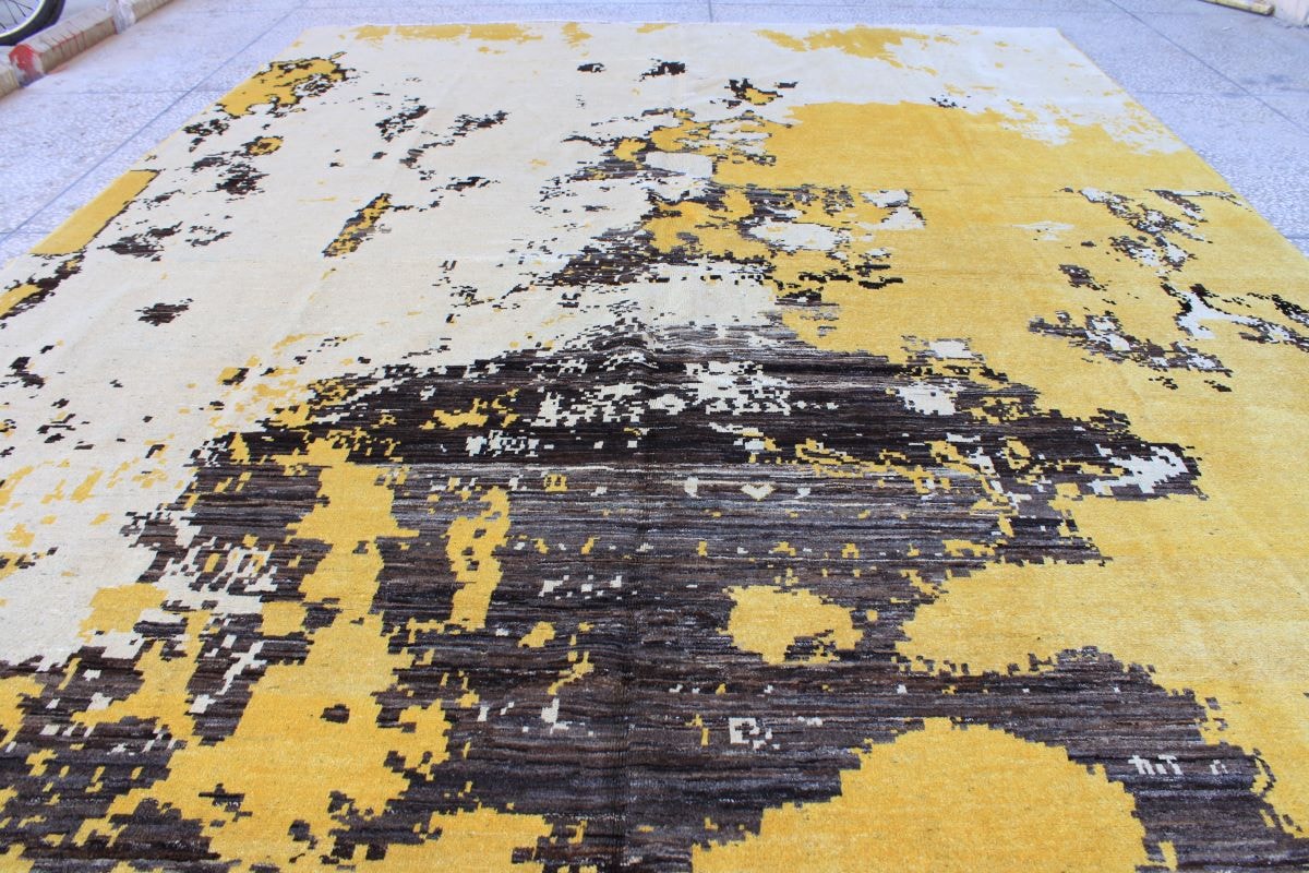 Yellowish Stunning Modern Design Chobrang Carpet 2