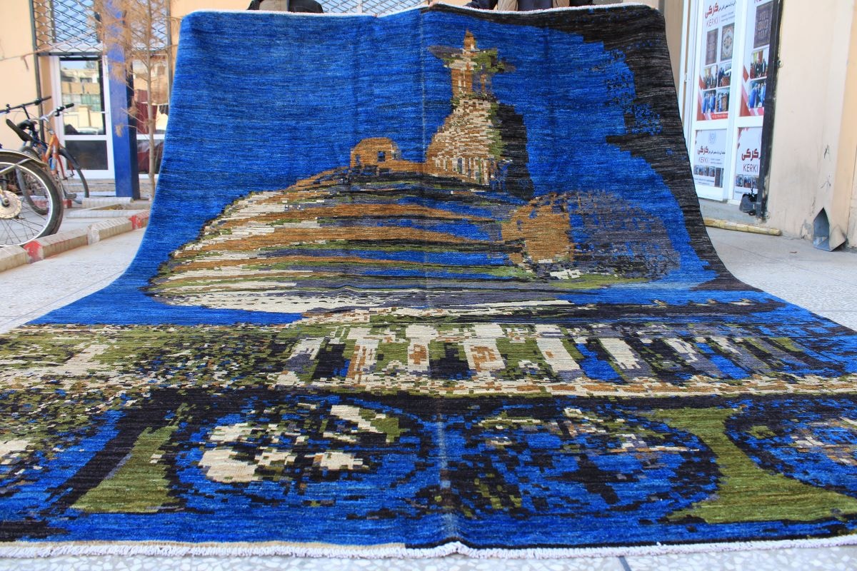 Bluueish Beautiful Design Chobi Rug 6