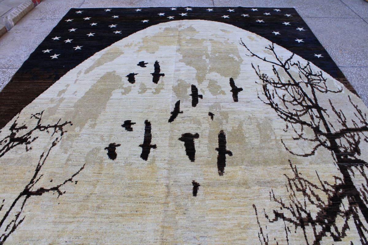 A Great View Of Moon And trees  4