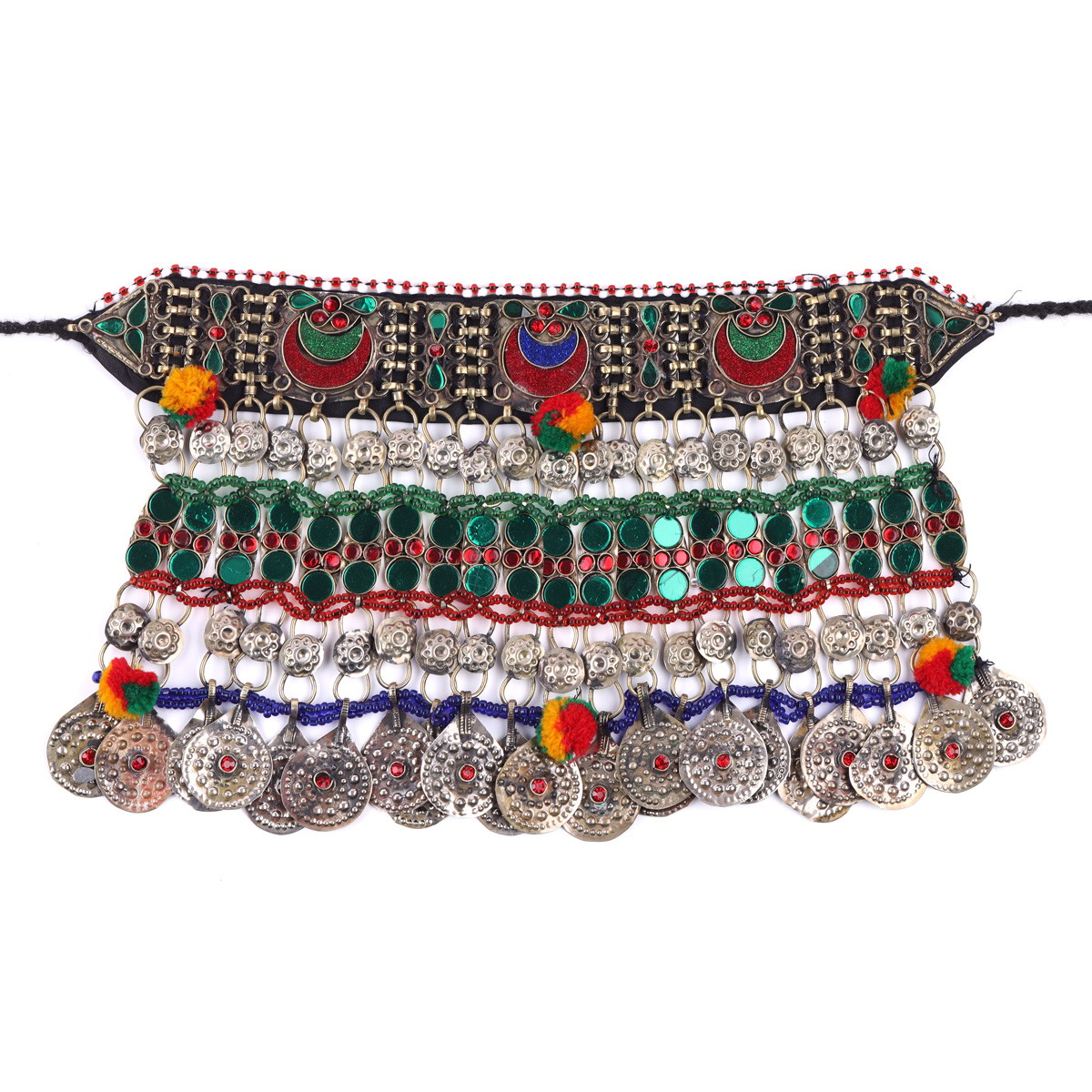Antique Choker, Earrings & Headband| Traditional Afghan Jewelry Set 2