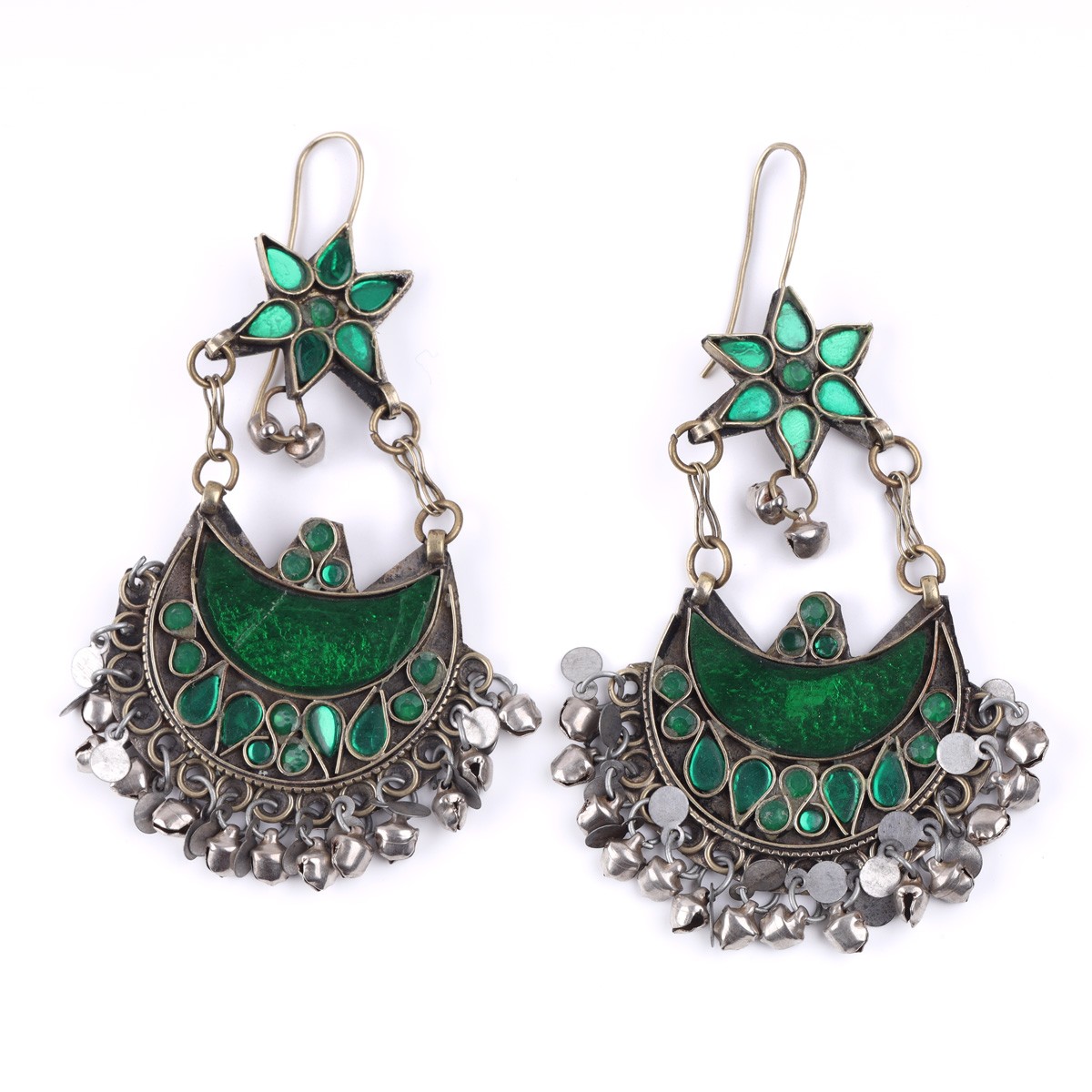 Antique Choker, Earrings & Headband| Traditional Afghan Jewelry Set 4
