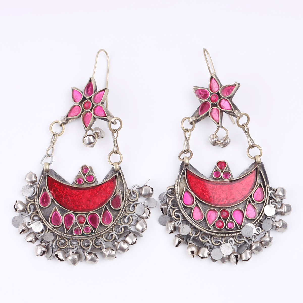 Antique Choker Necklace & Round Earrings | Afghan Traditional Handcrafted Jewelry Set 2