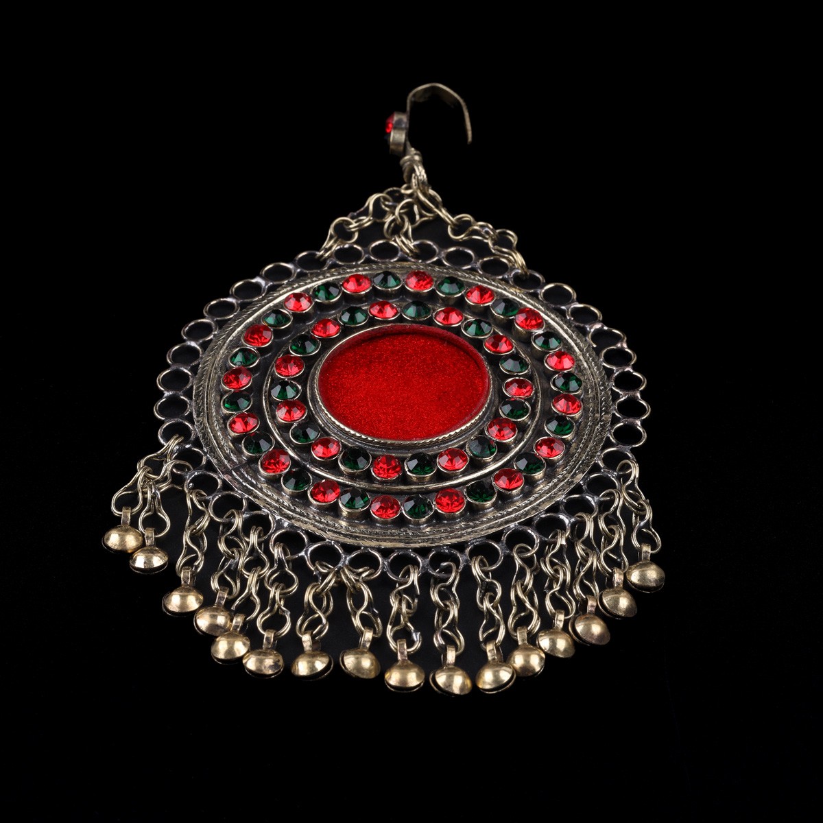 Red Stone Dangle Headpiece Jewelry | Afghan Tribal Hook Mathapati  2