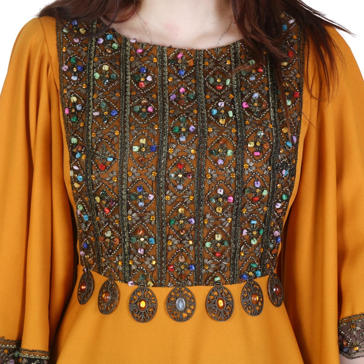 Afghan Crepe Fabric Long Dress 2