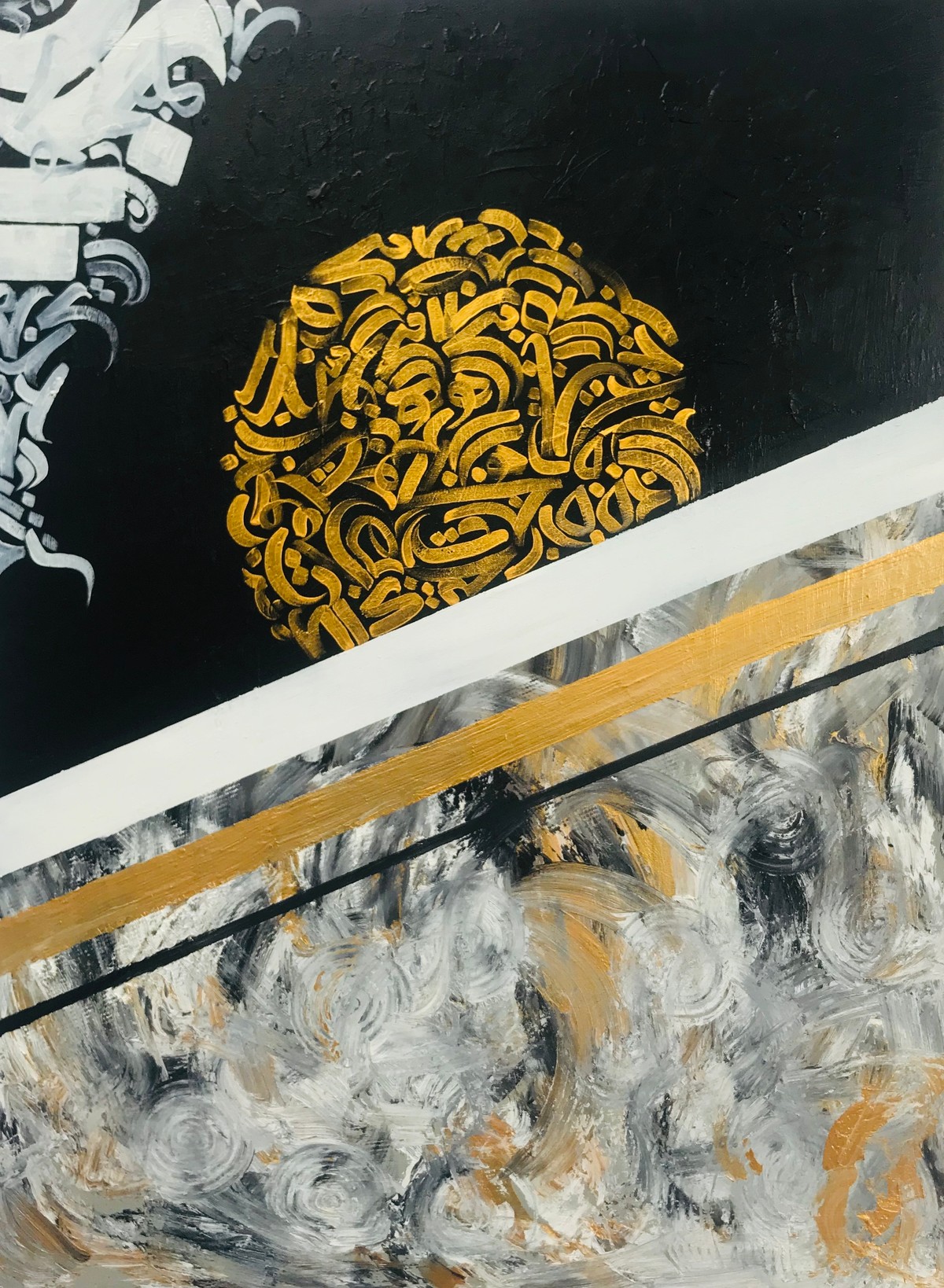 Beautiful Calligraphy Afghan Artwork | Oil Color Artwork on Canvas 3