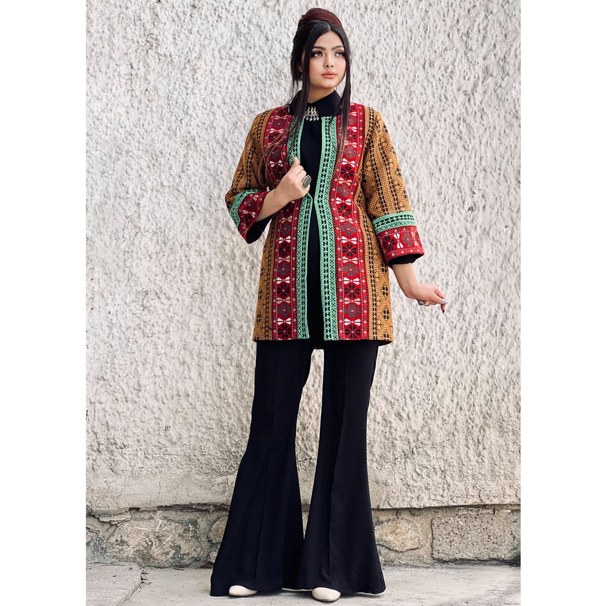 Red handmade women Coat 2