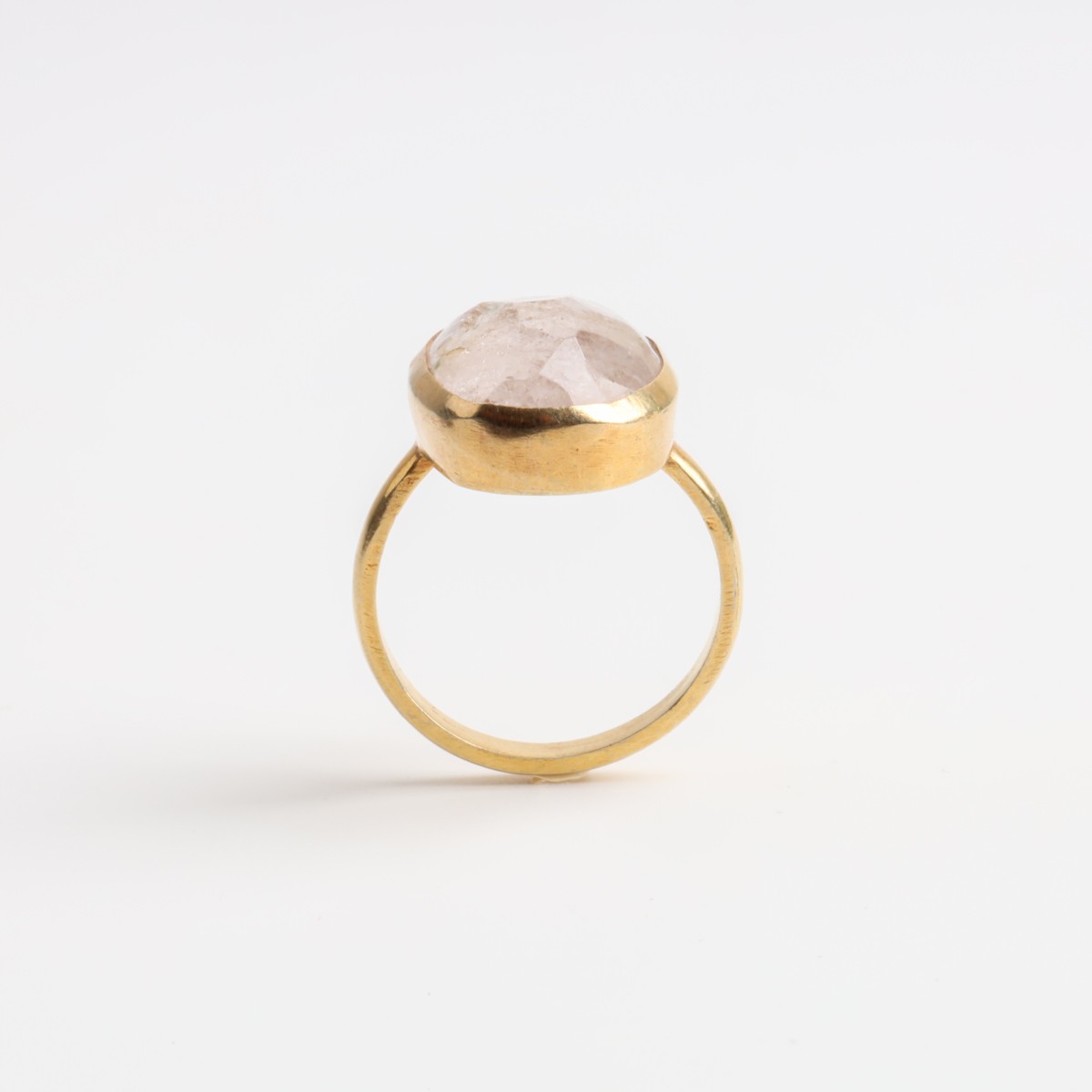 Raw Quartz Gold-Plated Minimalist Ring 3