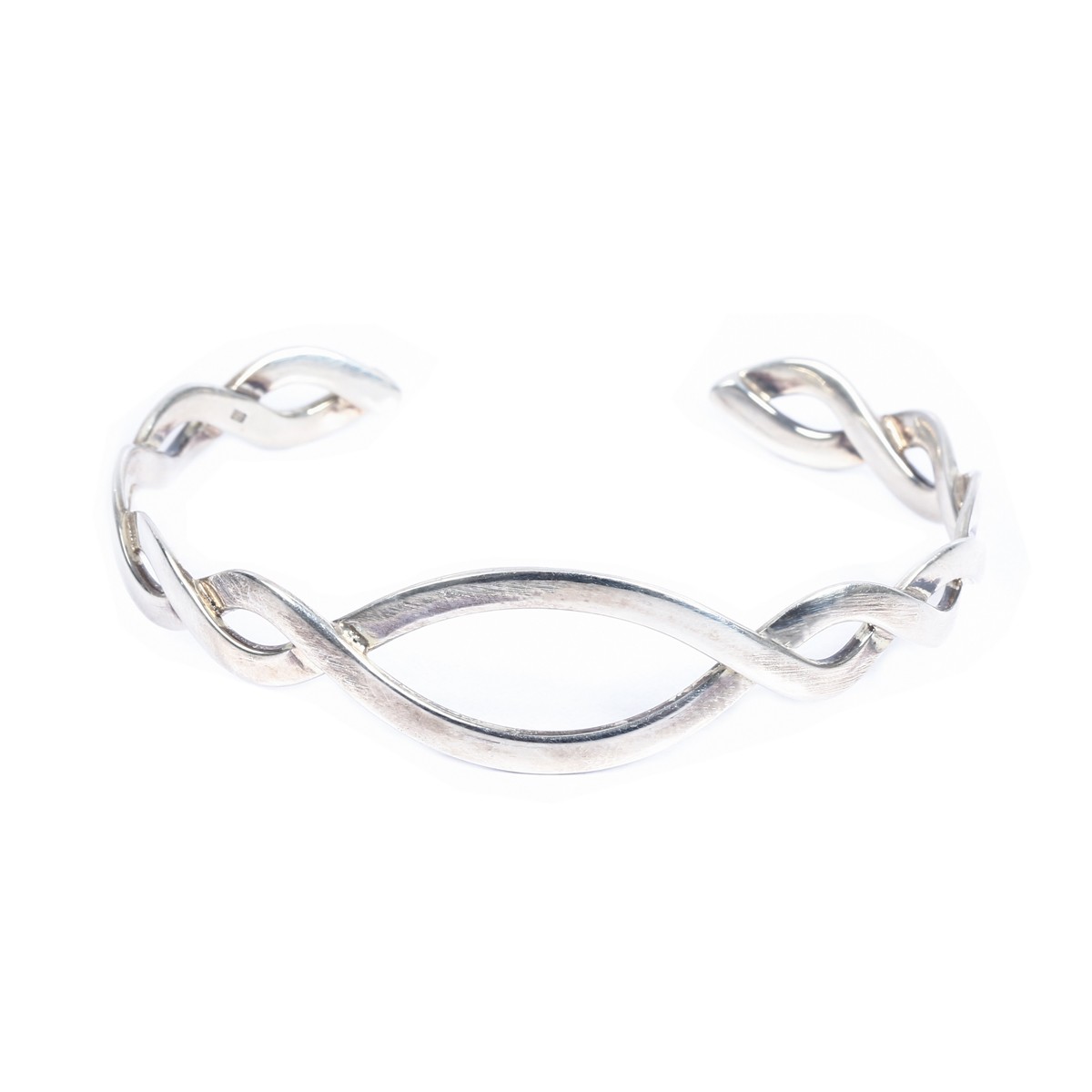 Silver Cuff Bracelet | Open Bangle Style Bracelet 2