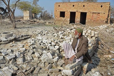 rebuilding house that damage in heavy rains