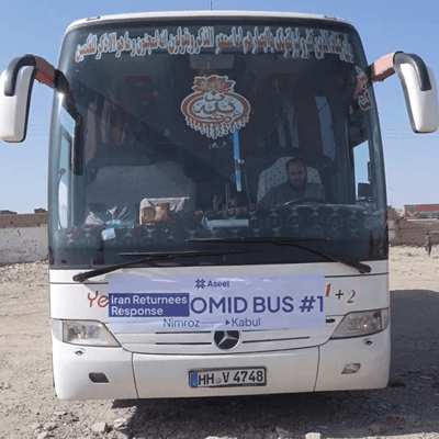Book an Omid Bus for Iran Returnees 