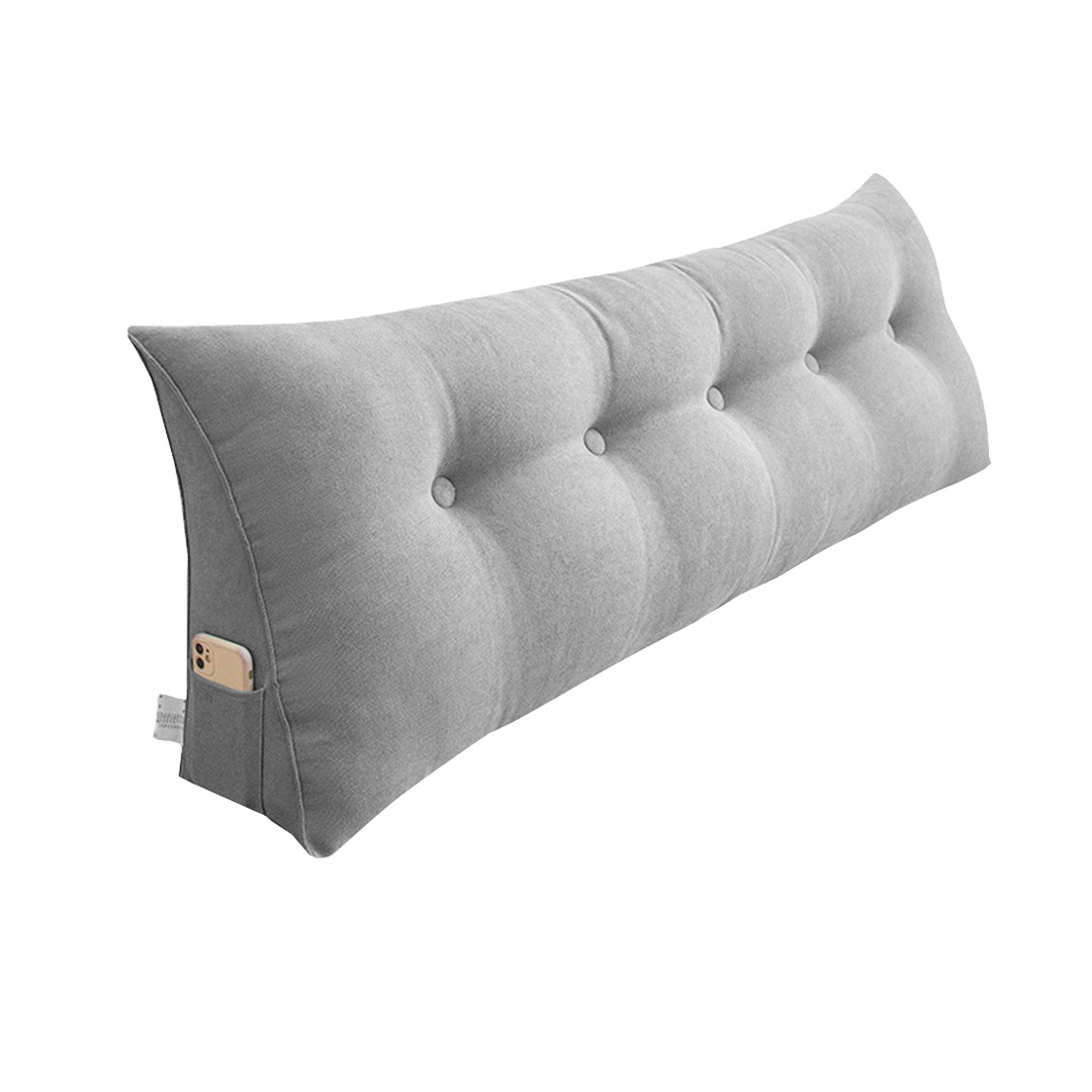 SOGA 150cm Silver Wedge Bed Cushion
