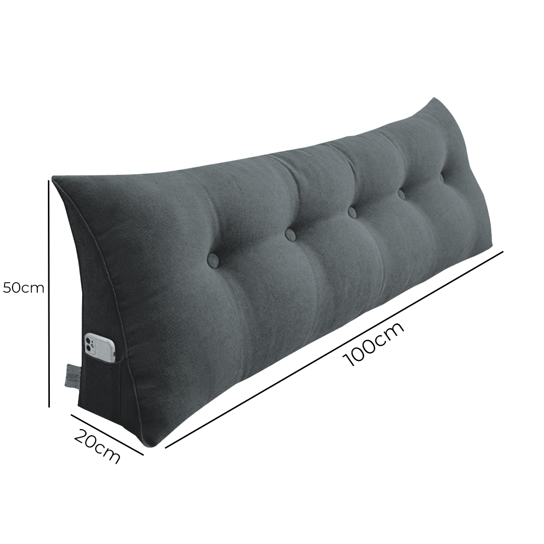 SOGA 100cm Dark Grey Tatami Cushion Pillow