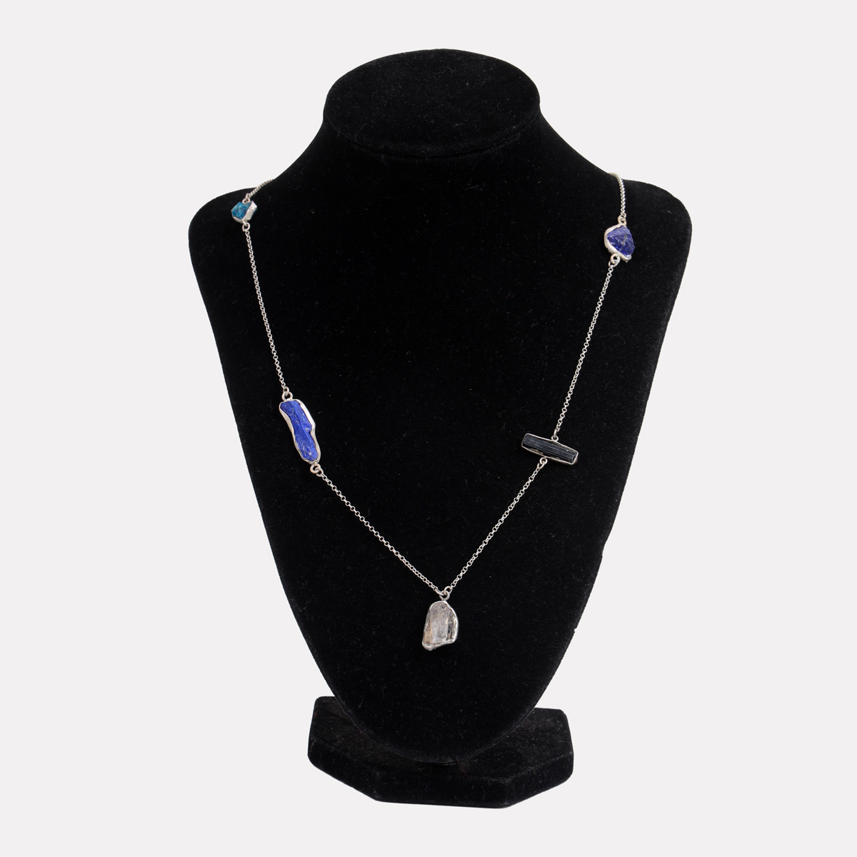 Multi Stone Station Necklace | Handmade Chain Necklace