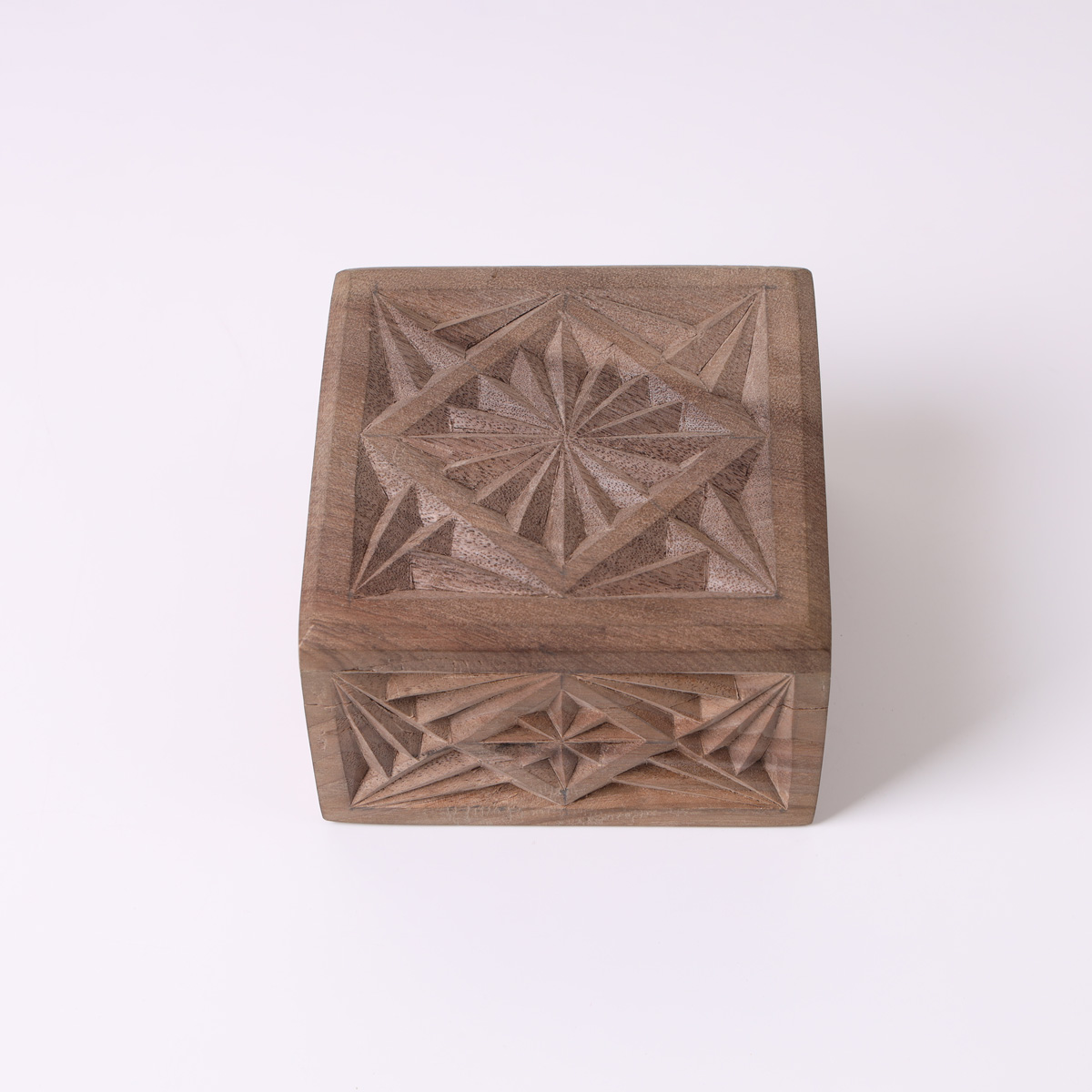 Jewelry Box With Fine Carvings | walnut Wood Jewelry Box