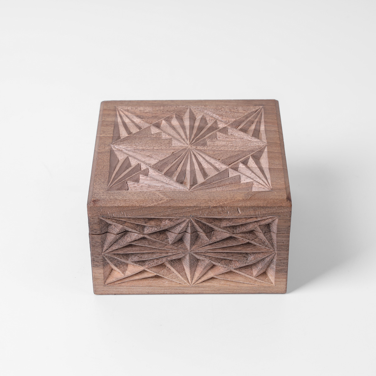 Jewelry Box With Fine Carvings | walnut Wood Jewelry Box