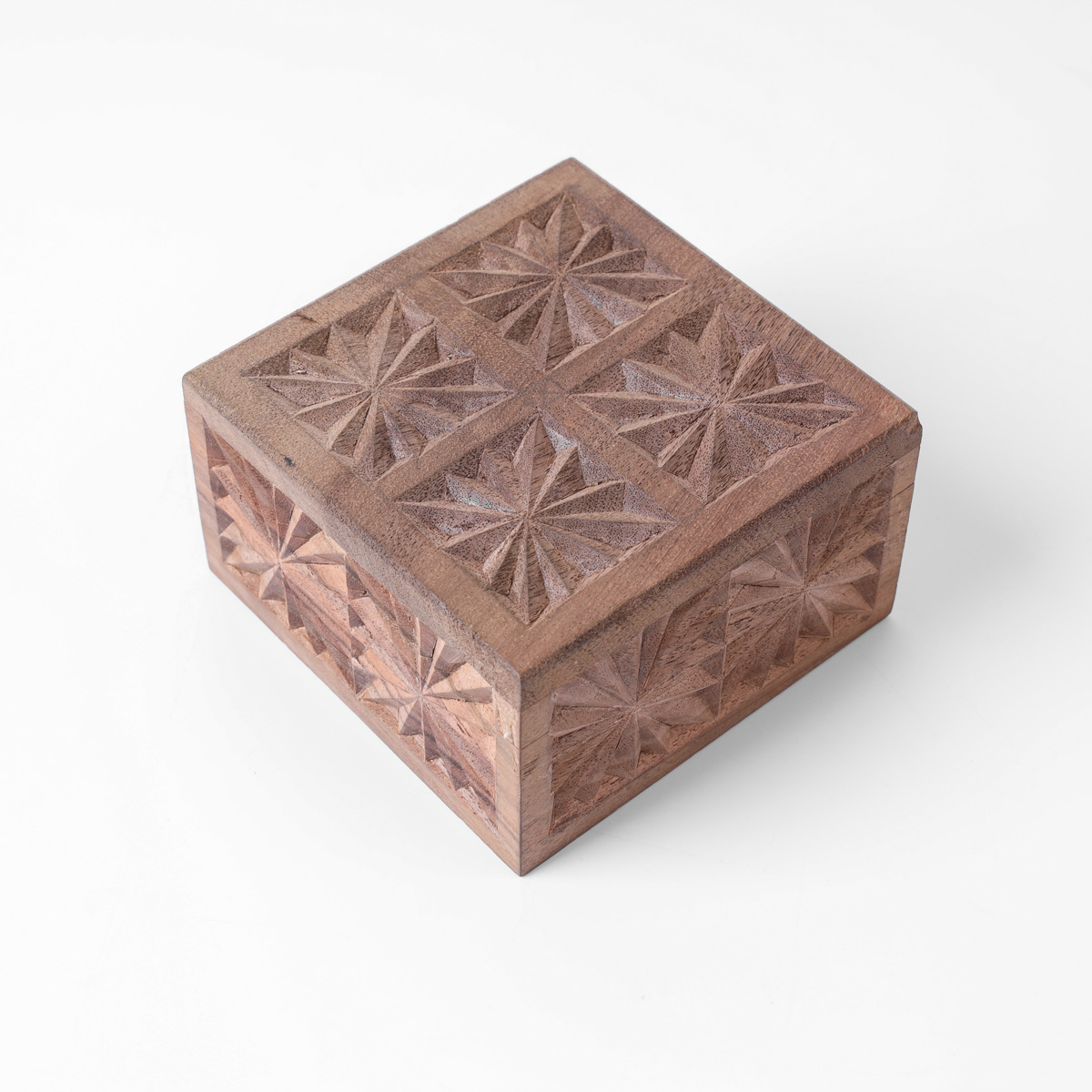 Jewelry Box With Fine Carvings | walnut Wood Jewelry Box