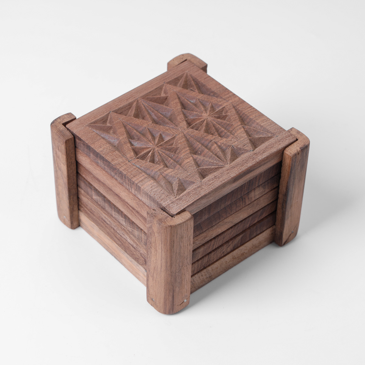 Saucer Set|Walnut wood