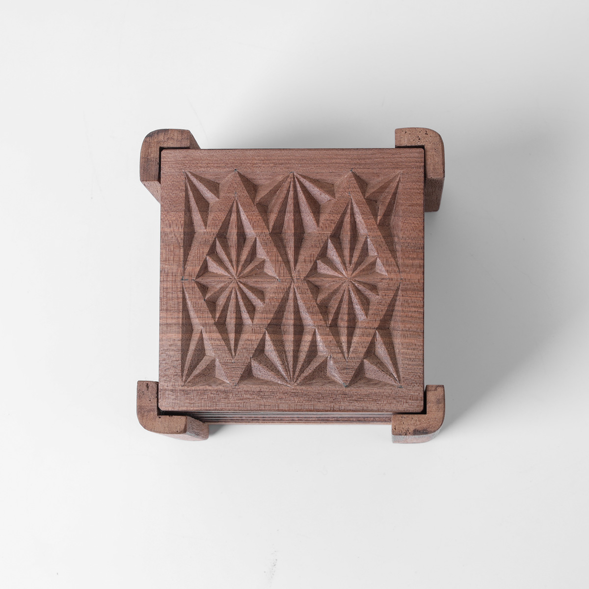 Saucer Set|Walnut wood
