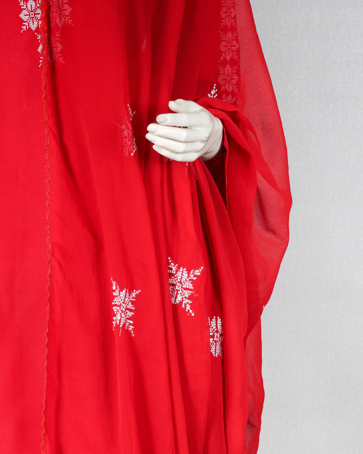 Hazargi hand embriodery red color dress 