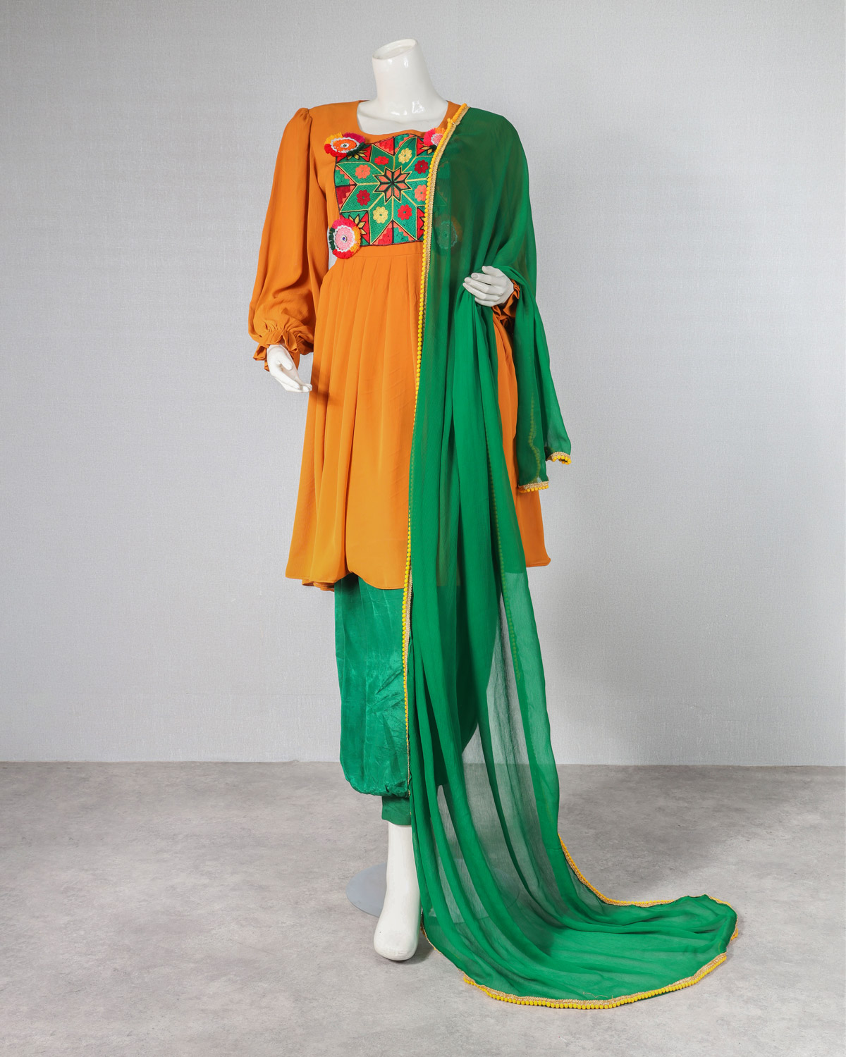 Afghan clothes with Dupatta