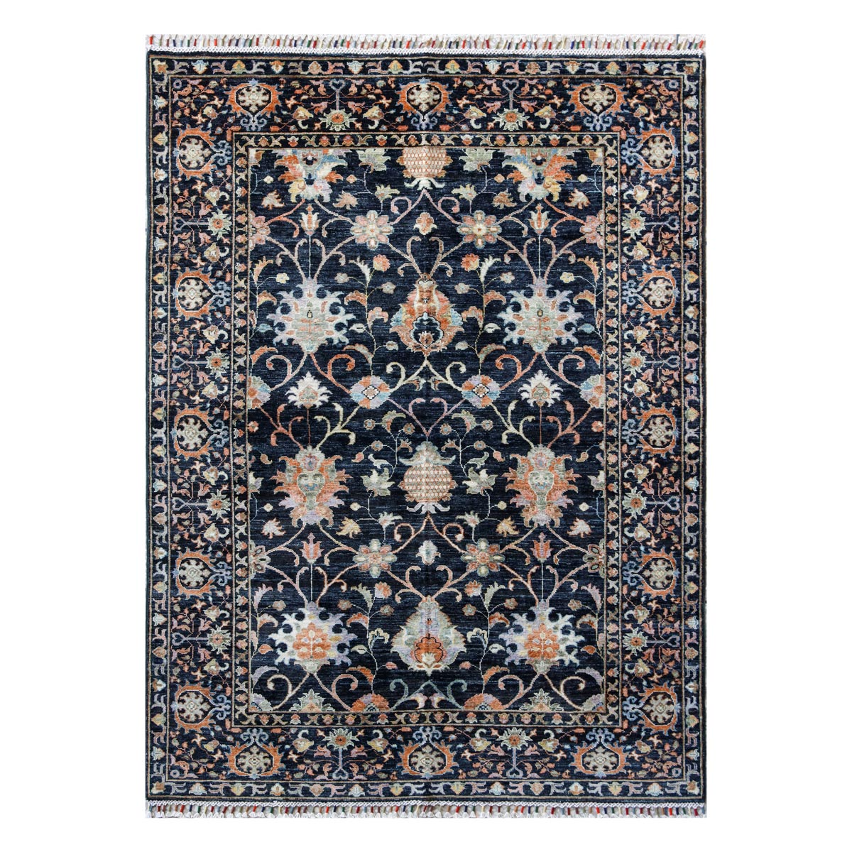 Handwoven Afghan Wool Carpet - Traditional Elegance 