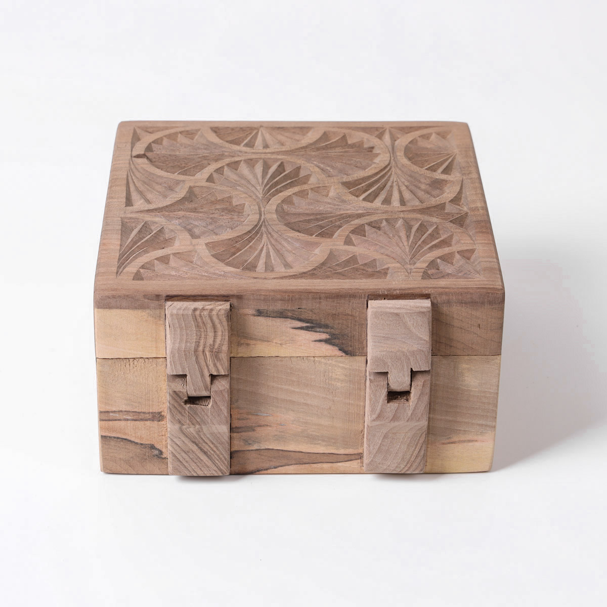 Jewelry Box With Fine Carvings | walnut Wood Jewelry Box